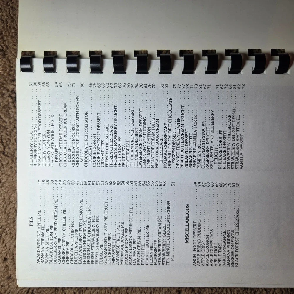 State Farm Our Favorite Desserts Cookbook 2009 Spiral Bound Recipes